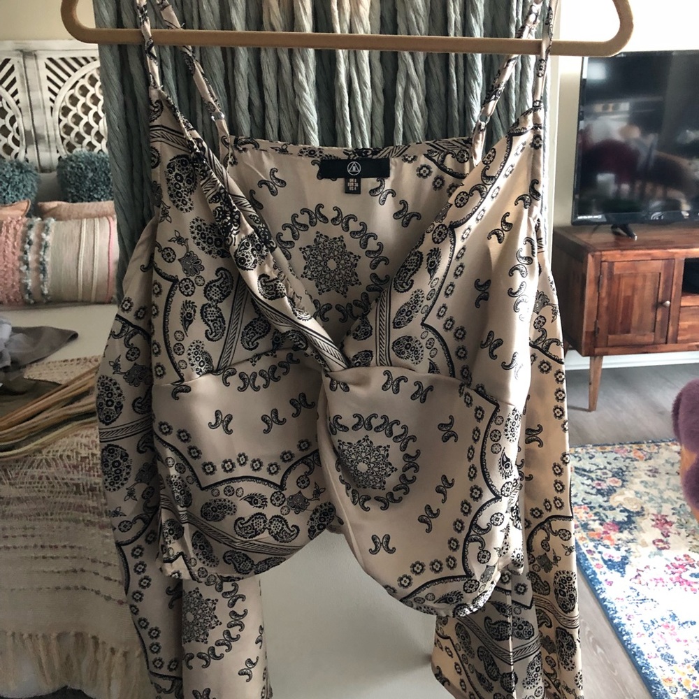 Off the shoulder silk top